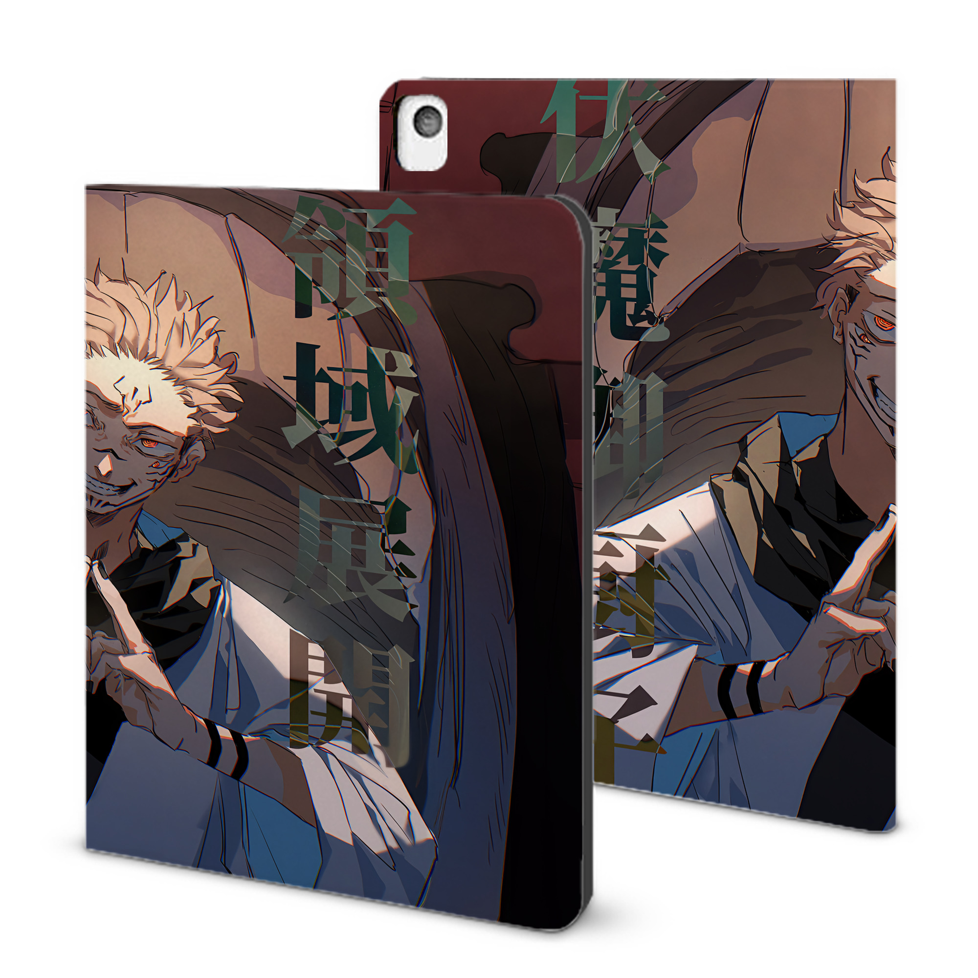 （画像用） 呪術廻戦 Jujutsu Kaisen IPadケース ペンホルダー付き ブックスタイルデザイン